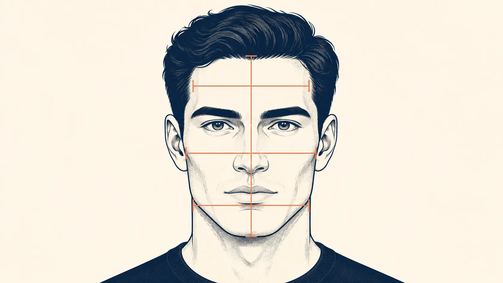 Schéma des 4 mesures sur silhouette masculine