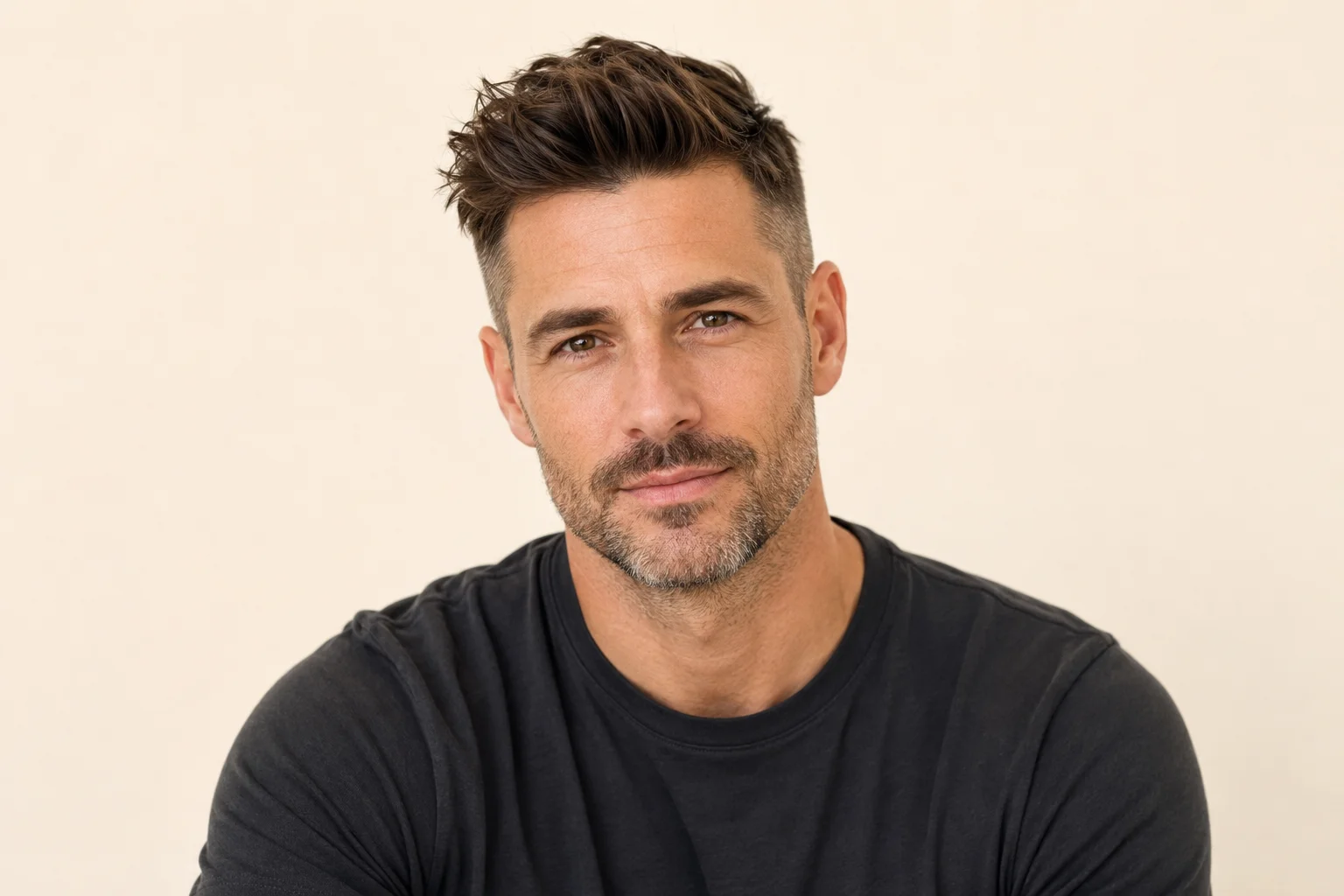 Coupe undercut moderne sur visage ovale